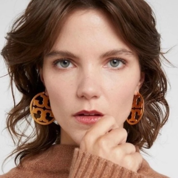 Tory Burch Gold Miller Cutout Earrings - Picture 2 of 5